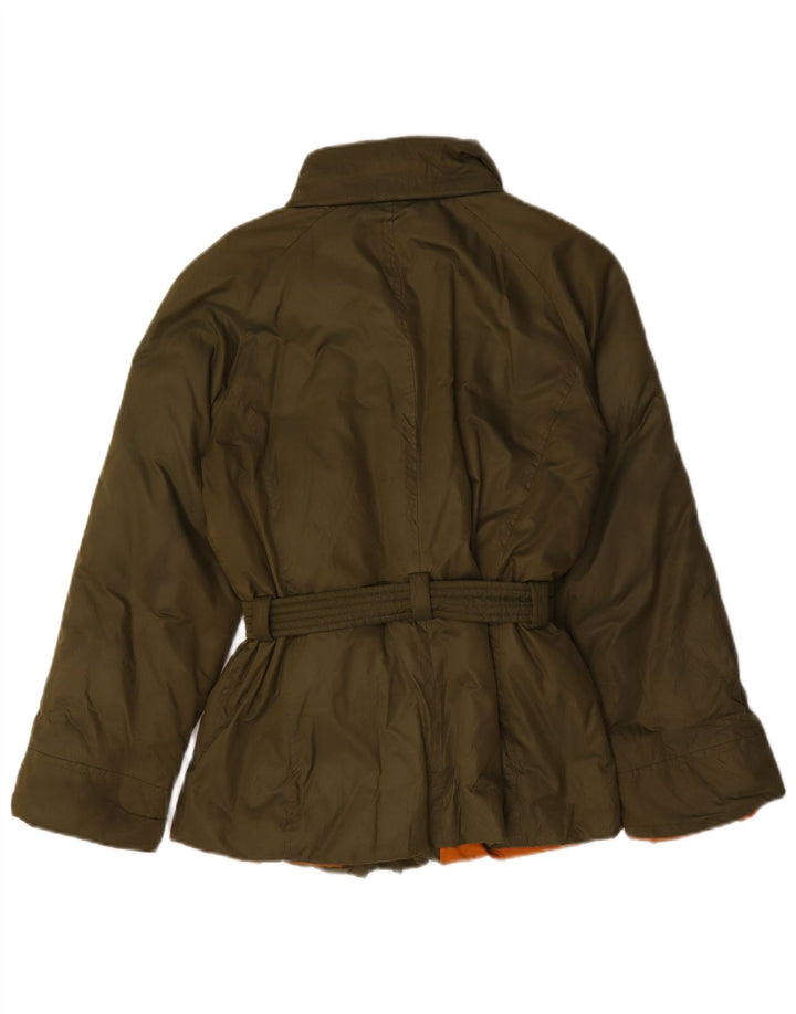 Damska ocieplana kurtka weekendowa Max Mara UK 14, średni khaki, poliester