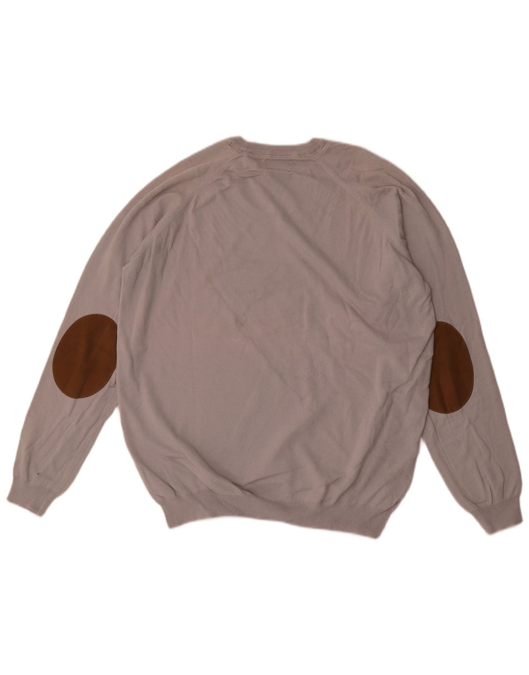 Męski sweter z okrągłym dekoltem Zara XL, szara bawełna