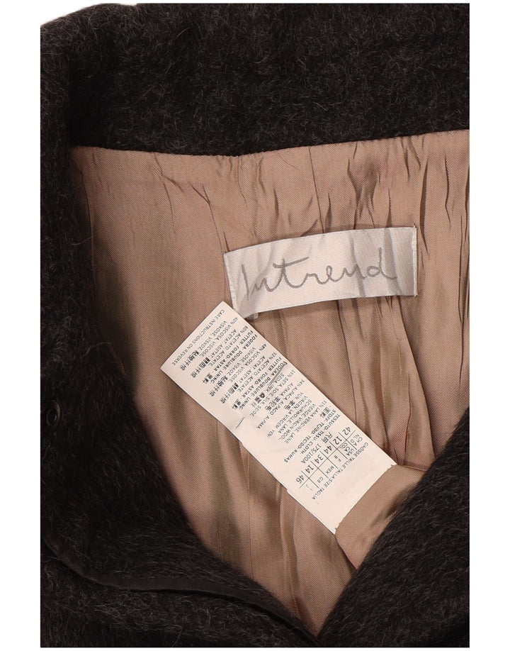 Intrend damski płaszcz UK 14, duży, szary, wełniany