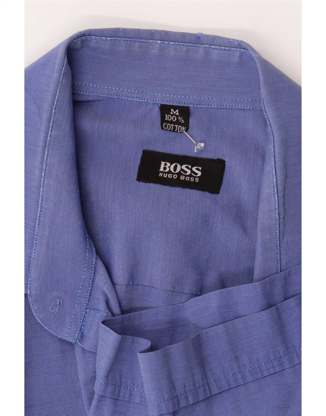 Męska koszula z krótkim rękawem i regularnym krojem Hugo Boss, bawełniana w kolorze średnioniebieskim