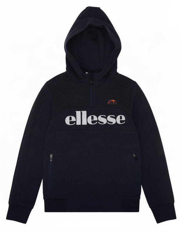 Chłopięcy sweter z kapturem Ellesse z grafiką 9-10 lat, granatowy, poliester