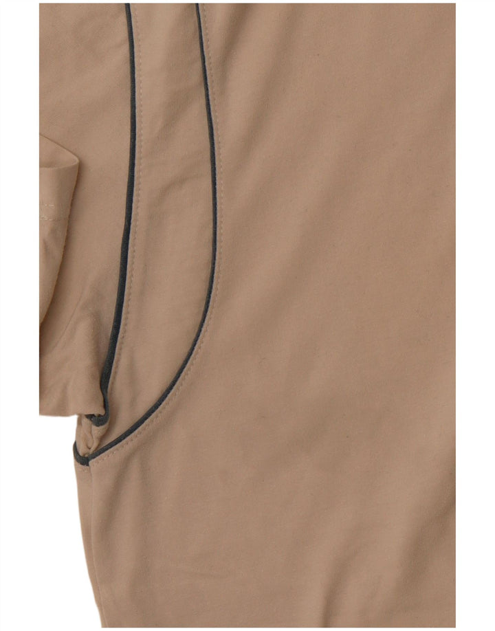 Męska koszulka polo DIADORA, duża, beżowa, bawełniana z blokami kolorów