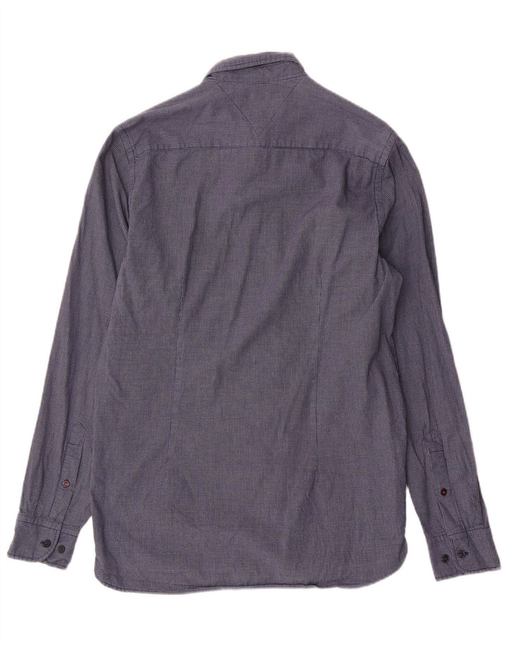 Męska koszula slim fit Tommy Hilfiger w średnią granatową kratkę