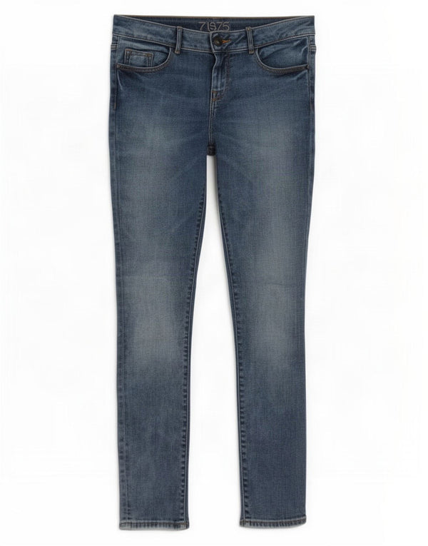 Damskie jeansy skinny ze średnim stanem Zara EU 38 Small W30 L31 Niebieskie