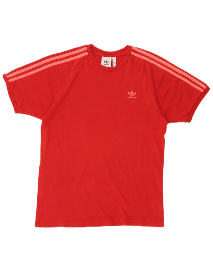 Adidas Męski T-shirt Top Średni Czerwony Bawełniany