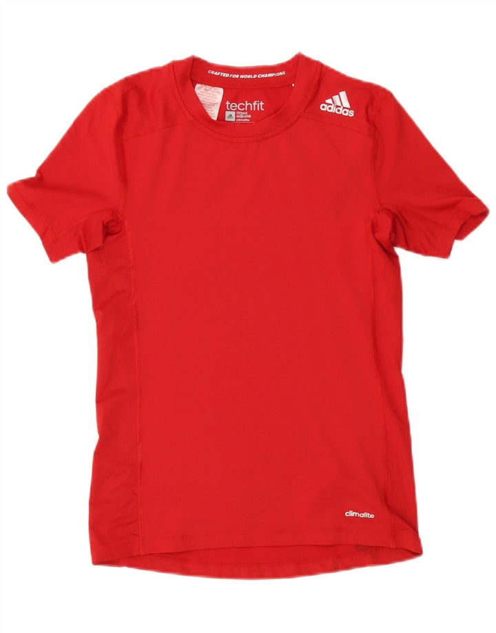 Adidas Chłopięca koszulka Climalite Top 13-14 lat Czerwony Poliester