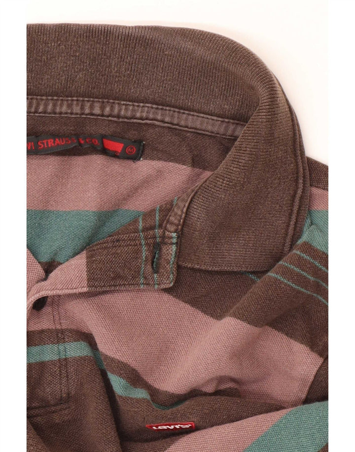 Męska koszulka polo z długim rękawem Levi's, w średnie, wielokolorowe paski