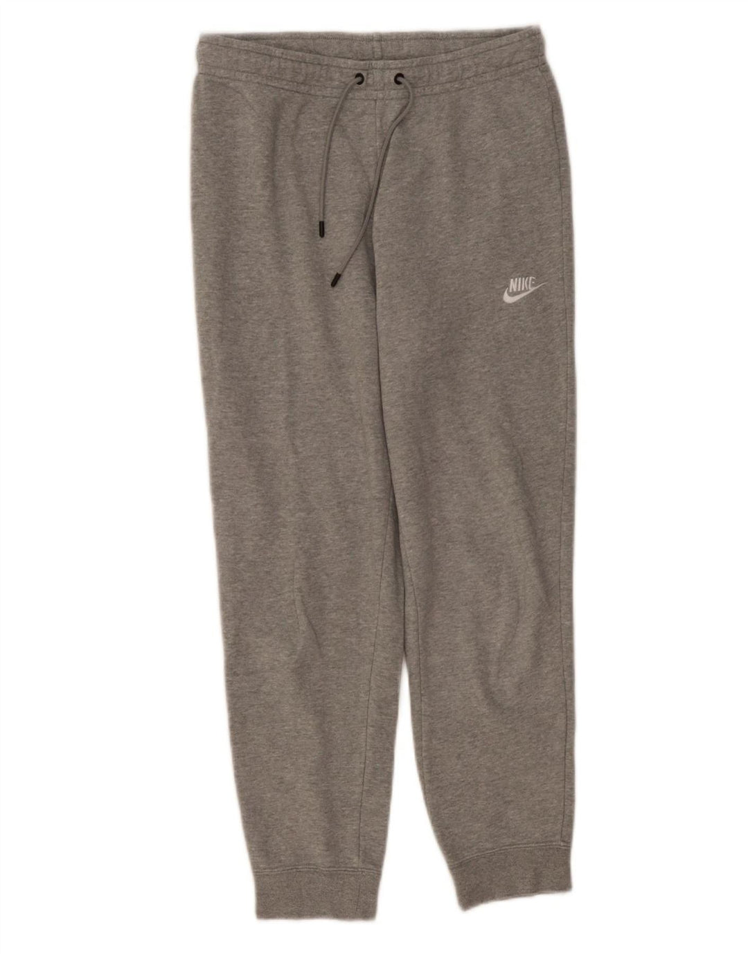 NIKE Womens Tracksuit Trousers Joggers UK 12 Medium  Grey Cotton