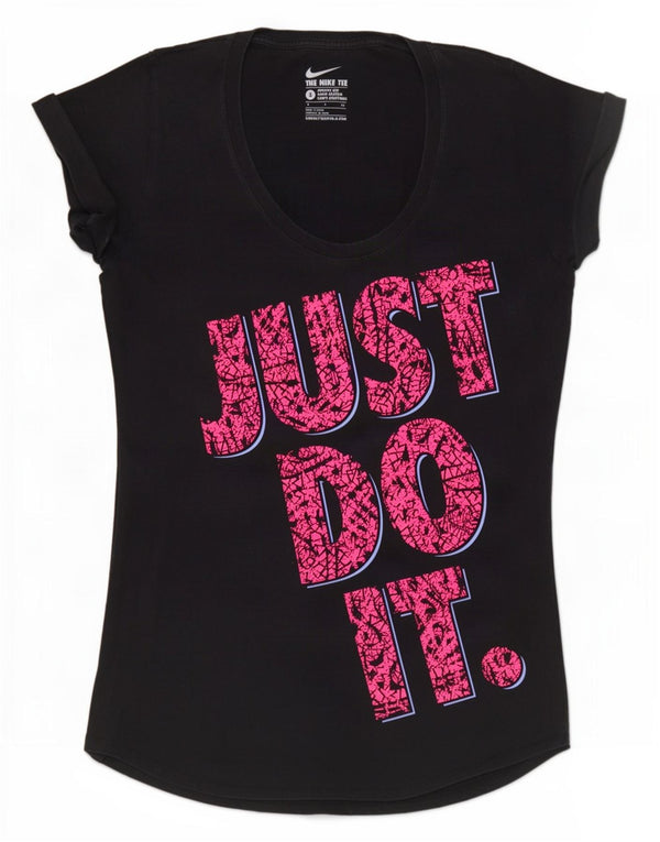 Damska koszulka Nike Athletic Cut Graphic Top UK 10, mała czarna