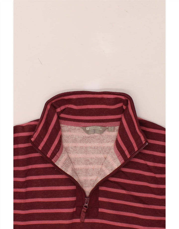 MOUNTAIN WAREHOUSE Womens Sweatshirt Jumper UK 16 Large  Maroon Striped Vintage Mountain Warehouse and Second-Hand Mountain Warehouse from Messina Hembry 