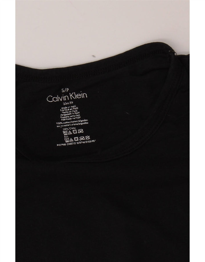 CALVIN KLEIN Męski T-shirt o dopasowanym kroju, mały, czarny, bawełniany