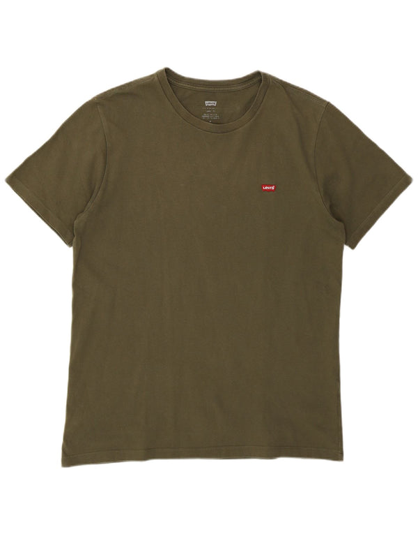 Męski T-shirt z grafiką Levi's, średni khaki