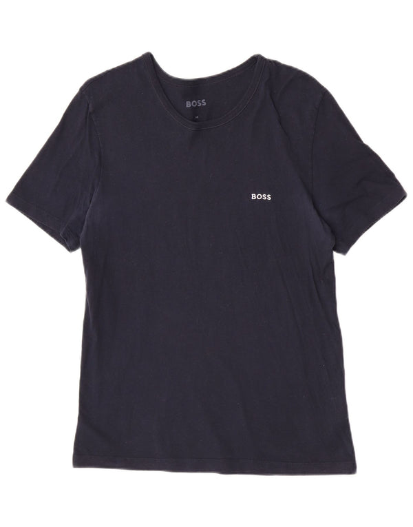 T-shirt męski Hugo Boss, średni, granatowy, bawełniany