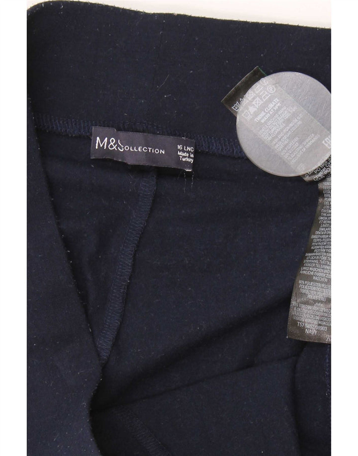Legginsy damskie Marks & Spencer UK 16, duże, granatowe, poliestrowe