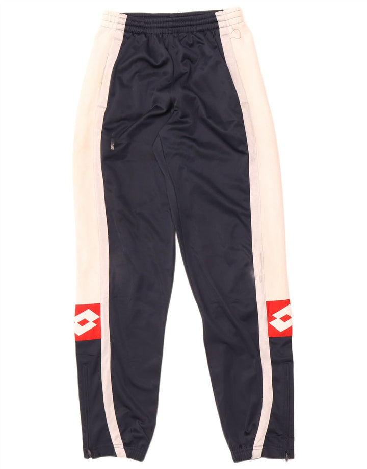 Męskie spodnie dresowe Lotto z grafiką, małe, granatowe, z blokami kolorów