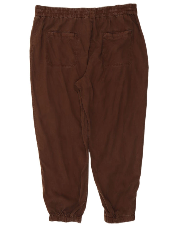 Spodnie damskie Fat Face o krótkim kroju UK 16 Large W38 L25 Brązowa Lycra