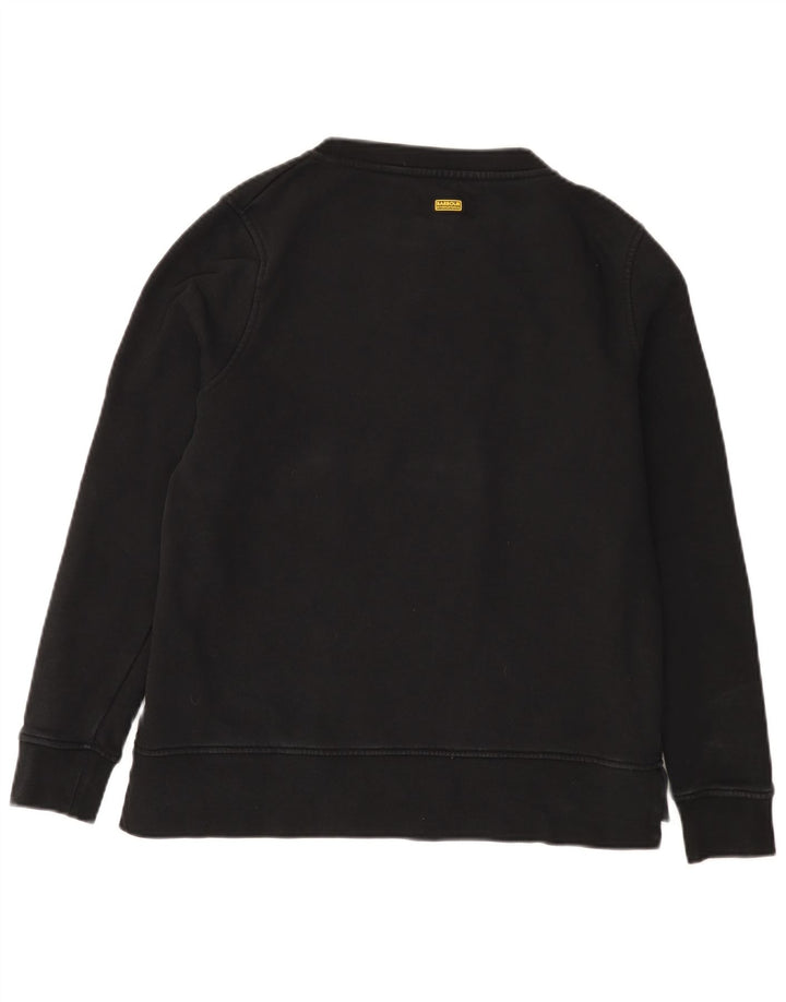 Damska bluza z grafiką Barbour UK 12, średnia czarna bawełna