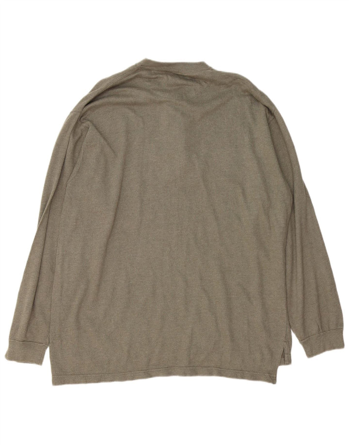 Męski top Chaps Ralph Lauren z długim rękawem, duży, bawełniany khaki