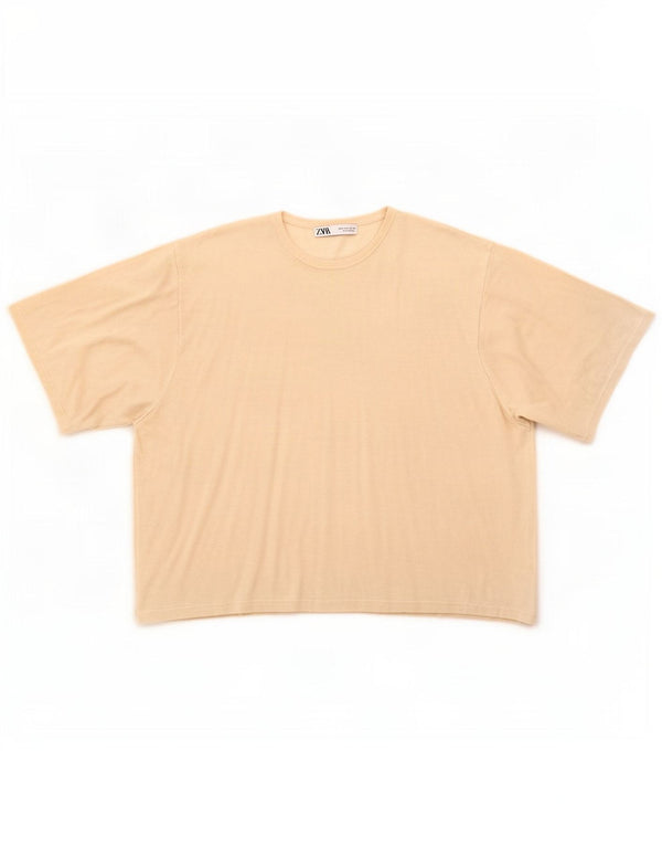 Damska koszulka oversize Zara Top UK 10 Small Off White Wiskoza