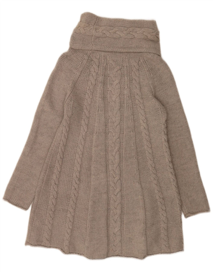 Marks & Spencer Damski sweter z golfem UK 12 Średni szary akryl