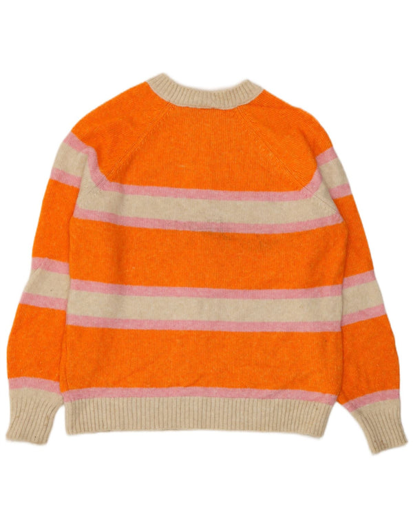 Marks & Spencer Damski sweter z okrągłym dekoltem, UK 10, małe pomarańczowe paski