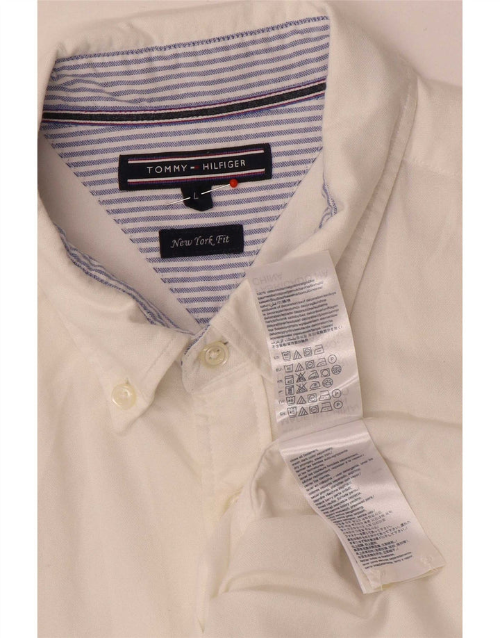 Koszula męska Tommy Hilfiger, duża, biała, bawełniana