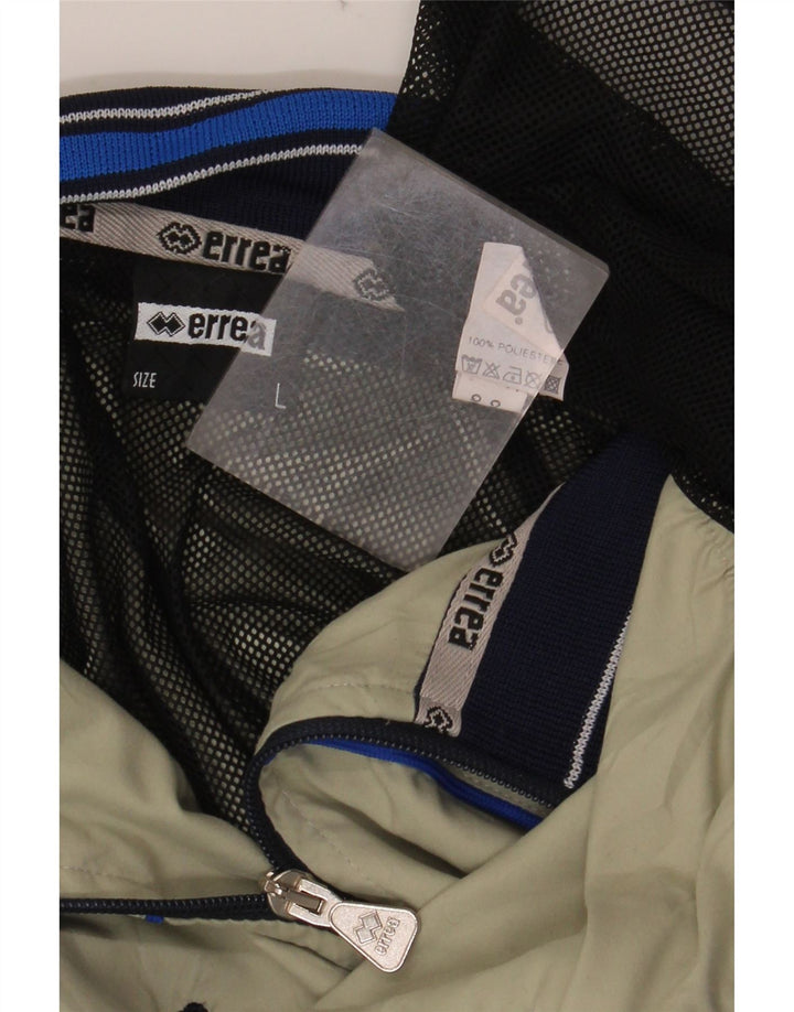 Męska kurtka dresowa ERREA z grafiką, duży zielony poliester z blokami kolorów