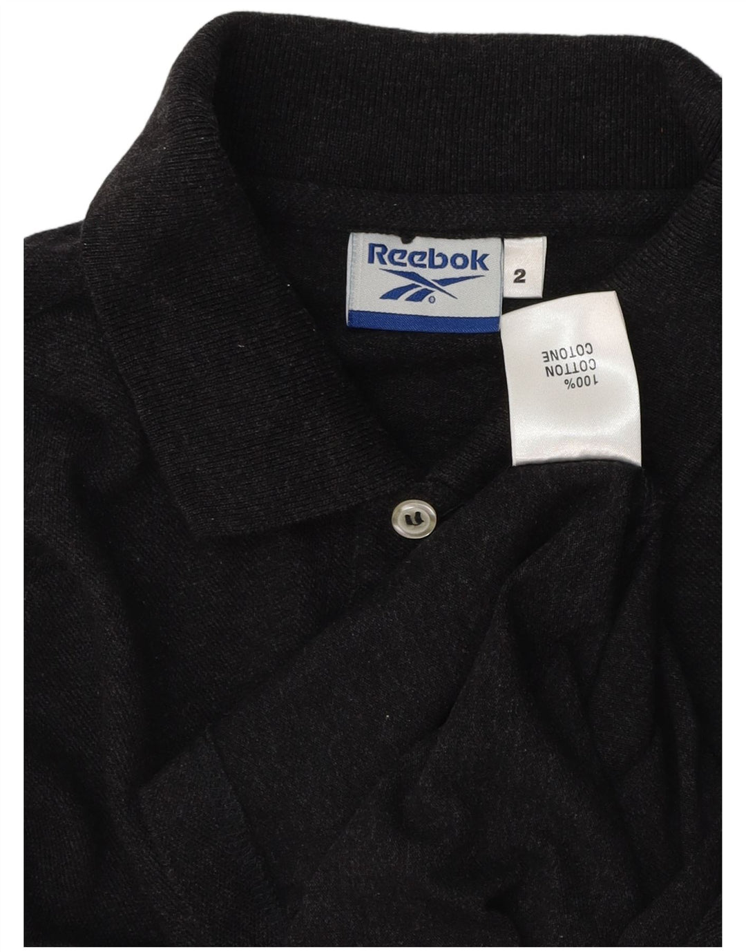 Męska koszulka polo REEBOK, średnioszara, bawełniana