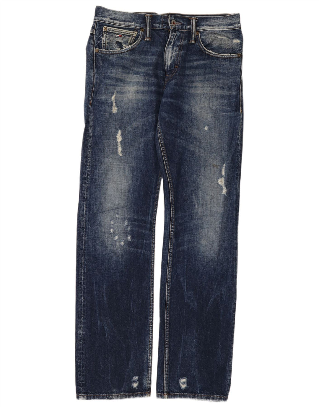 Damskie jeansy Tommy Hilfiger Ryder Distressed Regular Straight W29 L32 Niebieskie