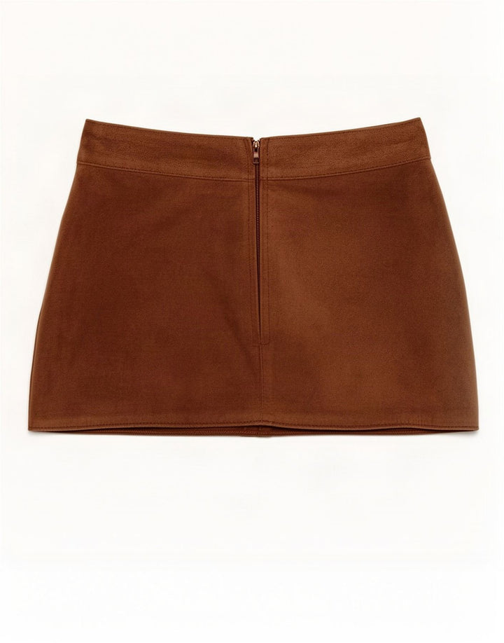 Zamszowa spódniczka mini damska Zara IT 44 Medium W25 brązowa