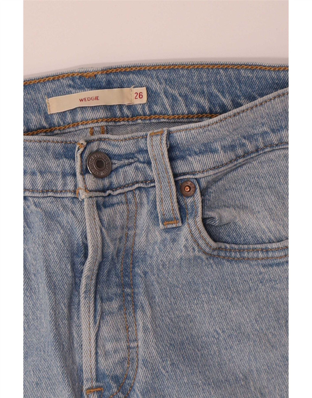 Damskie dżinsy Levi's Wedgie Straight W26 L27 Niebieska bawełna