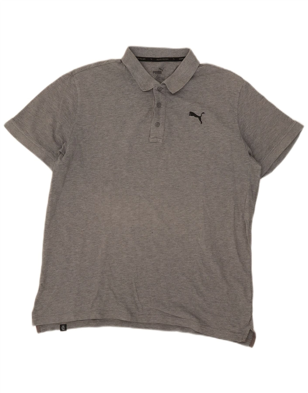Męska koszulka polo Puma, duża, szara, bawełniana