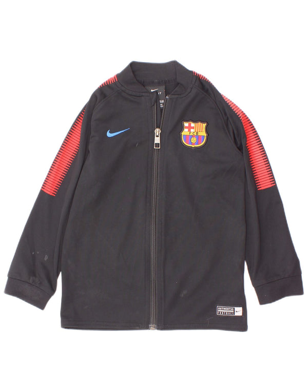 Chłopięca kurtka dresowa Nike FCB Graphic 2-3 lata, czarna, z blokami kolorów
