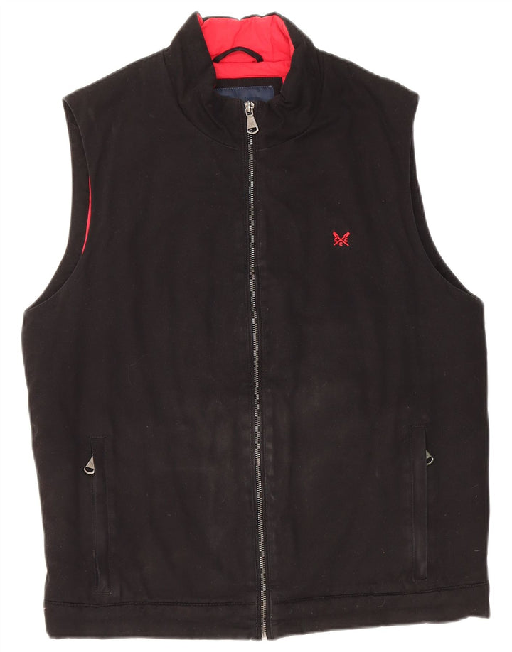 Crew Clothing Męska kamizelka UK 38 Średnia czarna bawełna