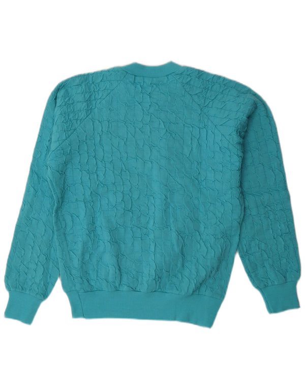 Damska bluza z zamkiem w stylu vintage, UK 18 XL, turkusowa