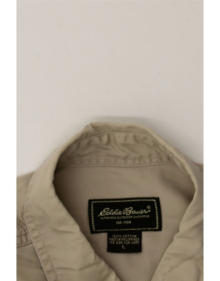 EDDIE BAUER Mens Shirt Large Beige Cotton Vintage Eddie Bauer and Second-Hand Eddie Bauer from Messina Hembry 