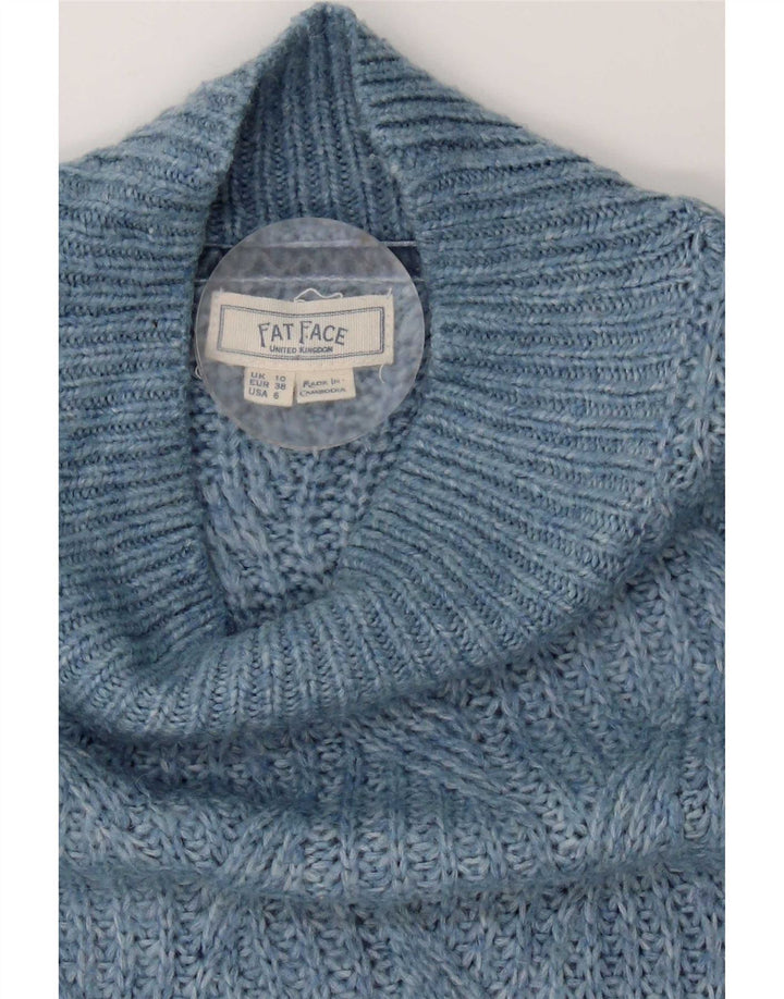 Damski sweter oversize Fat Face z golfem UK 10 Small Blue