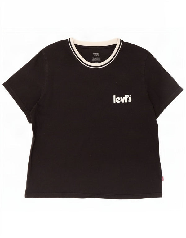 Koszulka damska Levi's Top UK 10, mała, czarna bawełniana