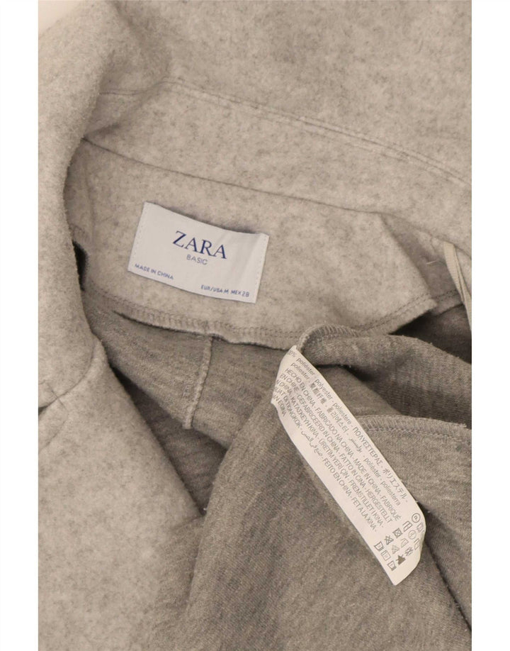 Damski sweter oversize Zara UK 14, średni szary poliester
