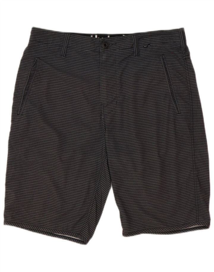 Męskie spodenki chino Hurley W31, poliester w szare paski