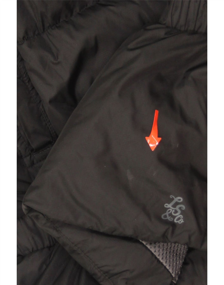LEVI'S Womens Padded Jacket UK 16 Large Black Nylon Vintage Levi's and Second-Hand Levi's from Messina Hembry 