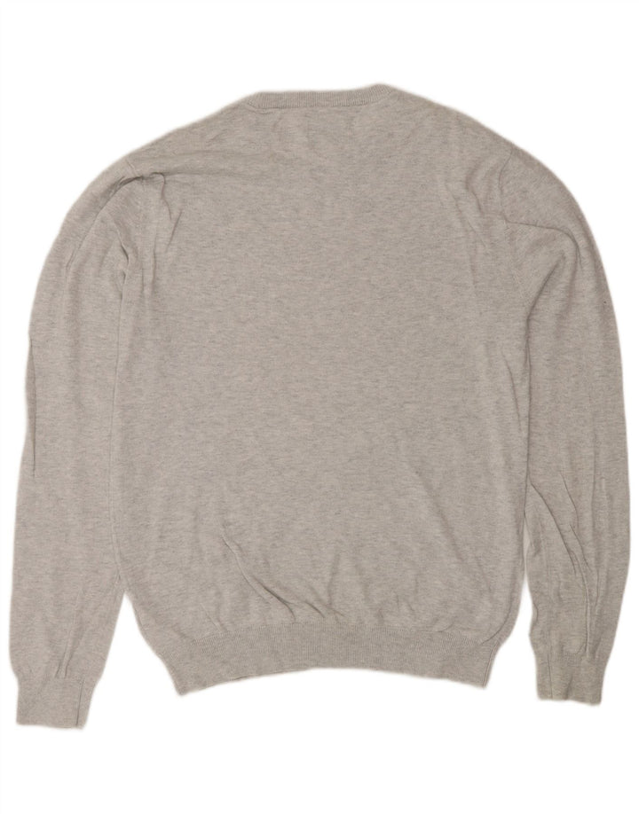 Męski sweter z okrągłym dekoltem Jack Wills, średnioszary, bawełniany