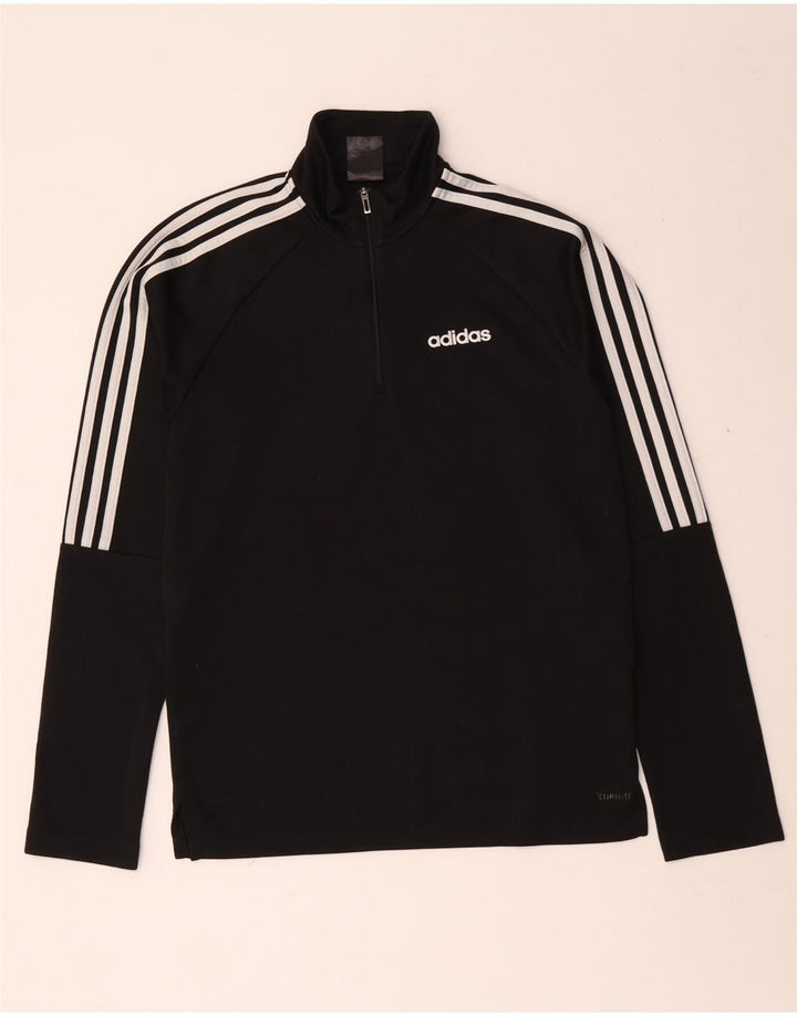 Adidas Męski Bluzka Dresowa z Zamkiem Climalite, Rozmiar Mały, Czarna, Poliester