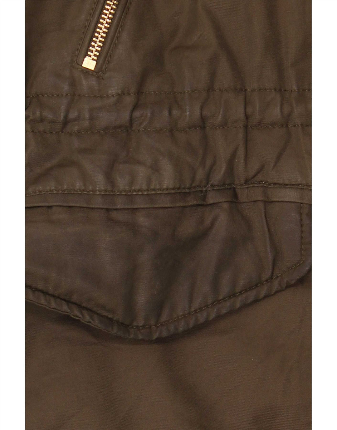 Damska kurtka z kapturem Sherpa Parka Zara UK 14, średni khaki