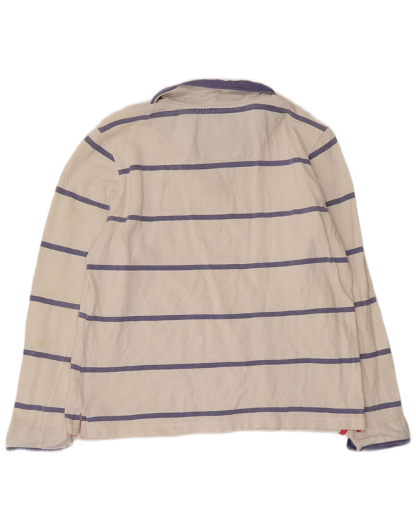 Crew Clothing Top damski z długim rękawem, UK 14, duża, bawełniana w białe paski