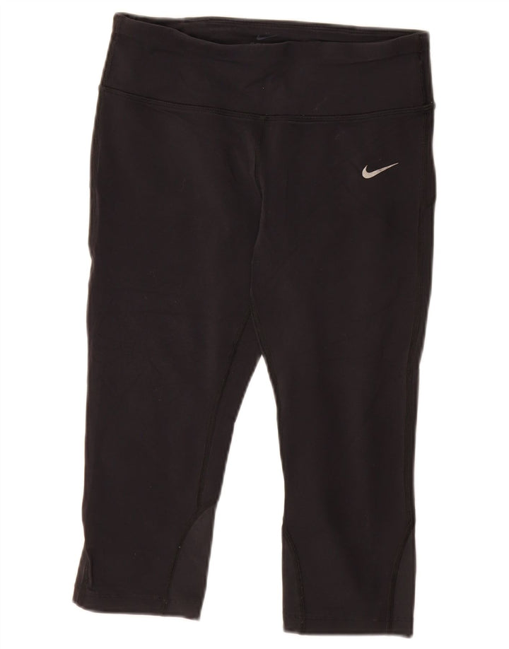 Damskie legginsy Nike Dri Fit Capri UK 8, małe, czarne nylonowe