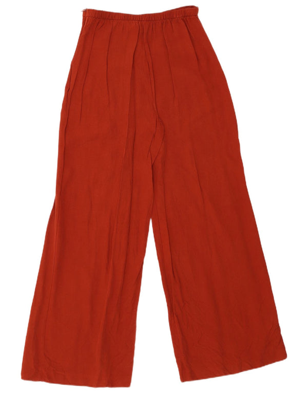 Damskie spodnie typu casual z wysokim stanem i szerokimi nogawkami Zara XS W24 L29 Pomarańczowe