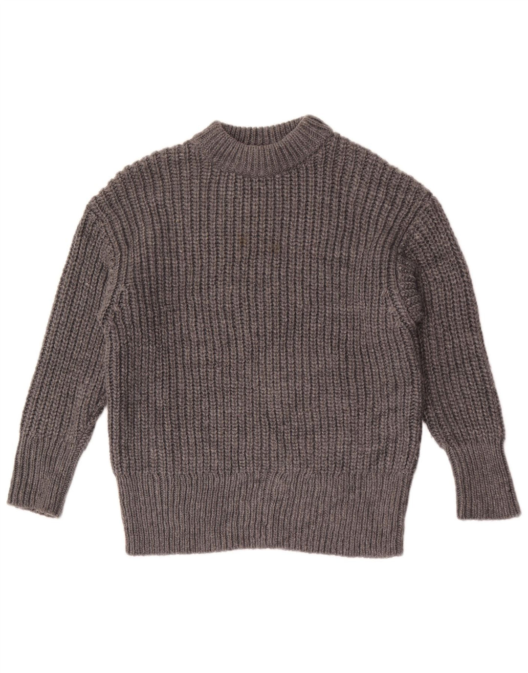 Damski sweter oversize z dekoltem w łódkę Zara UK 10, mały, szary poliester