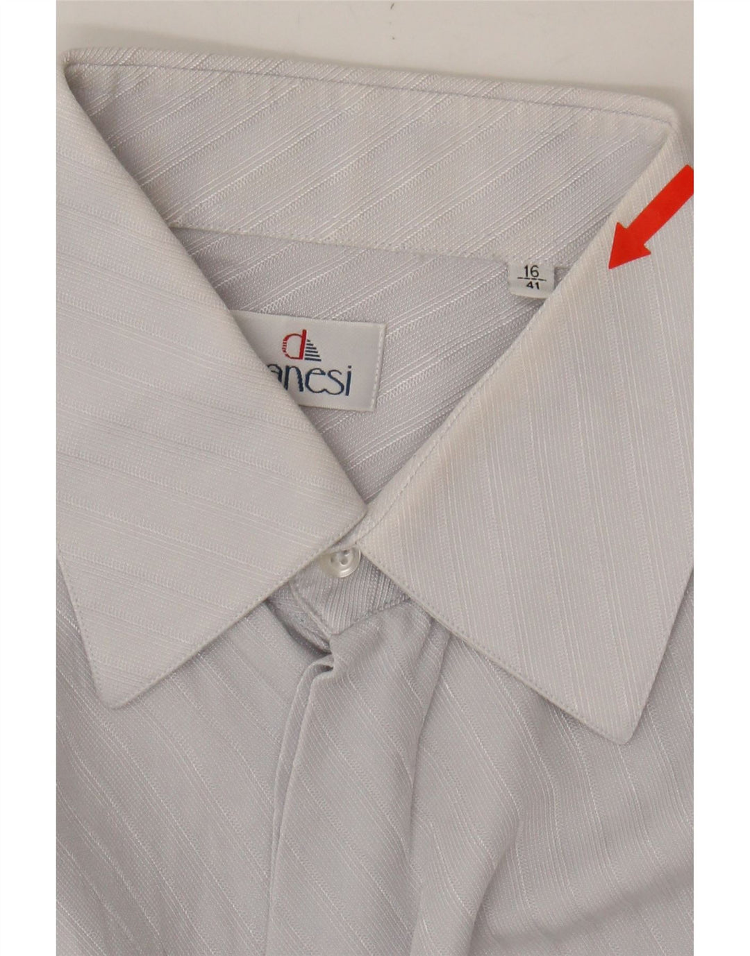 DANESI Mens Shirt Size 16 41 Large Blue Pinstripe Vintage Danesi and Second-Hand Danesi from Messina Hembry 
