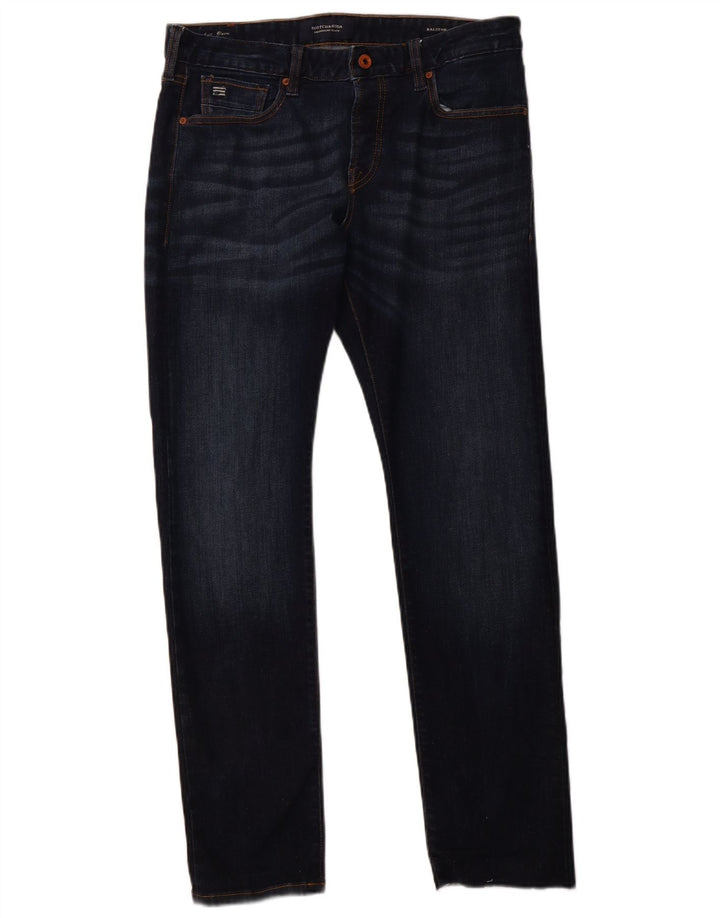 Męskie jeansy SCOTCH & SODA Ralston Slim W31 L32 Granatowe, bawełniane
